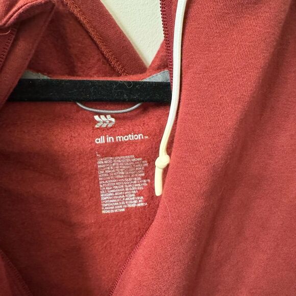 Red mens zippered hoodie - Picture 3 of 4